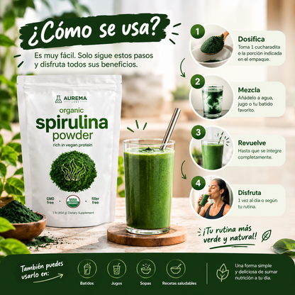 SPIRULINA- Nutrición verde para cada día.